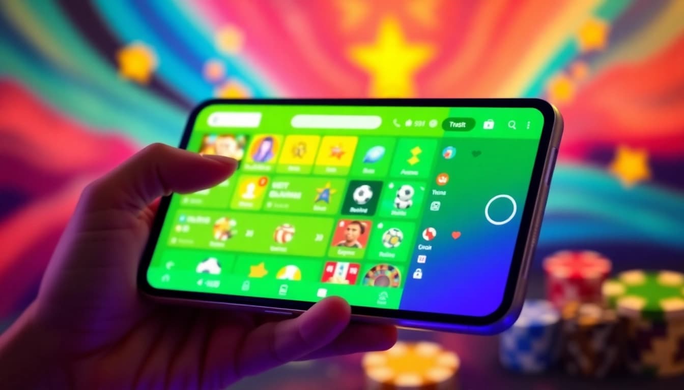 Experience Nhà cái uy tín nhất Việt Nam through a visually engaging online betting app interface.