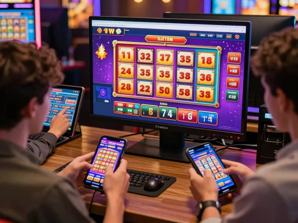 Engaging online gaming experience on wraungtoto platform showcasing players enjoying lottery and slot games.