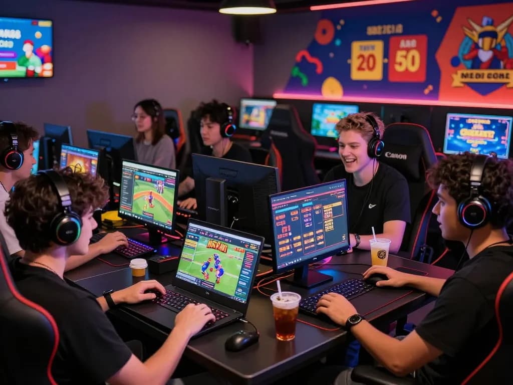 Players engaging in online games at NK88 nhà cái, showcasing a vibrant gaming atmosphere for 2026.