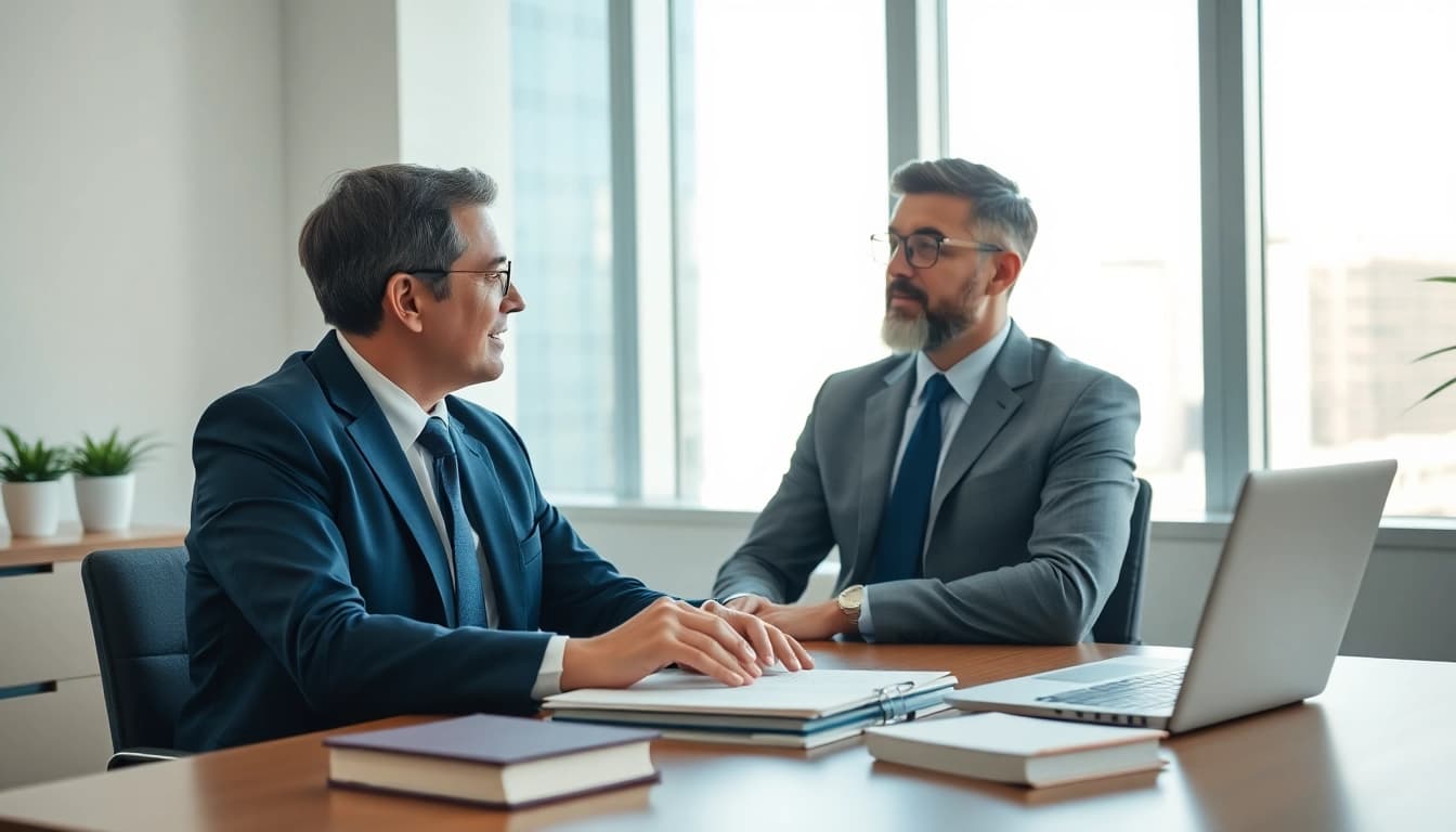 Consultation with a Fort Lauderdale work injury lawyer showcasing professionalism and compassion.