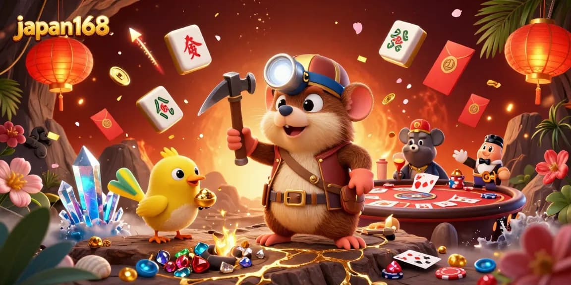 Join the adventure at japan168 for thrilling poker action with treasure hunter mole and fun gaming elements.