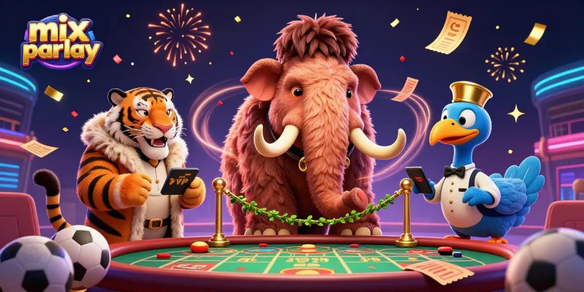 Experience exciting mix parlay sports betting with dynamic characters and vibrant game elements.