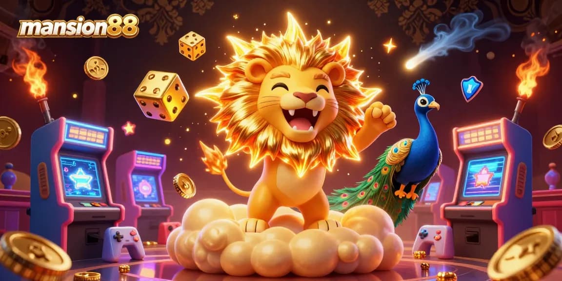 Experience thrilling gameplay at mansion88 with vibrant 3D visuals featuring exciting casino elements.