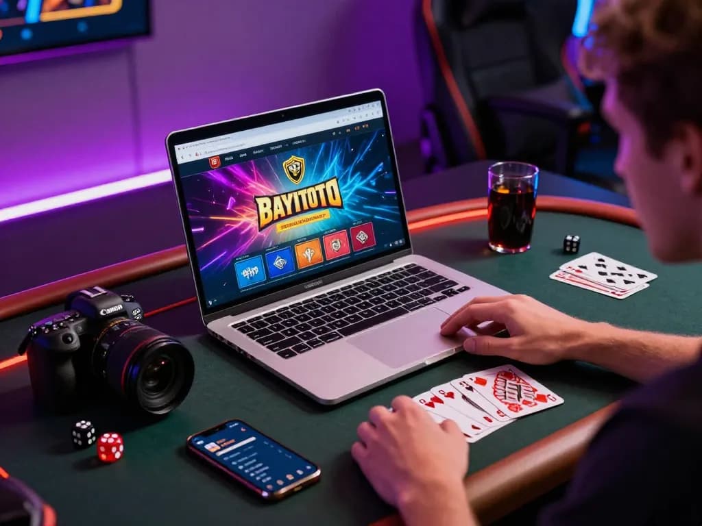 Engaging BAYITOTO online gaming setup showcasing excitement and action.
