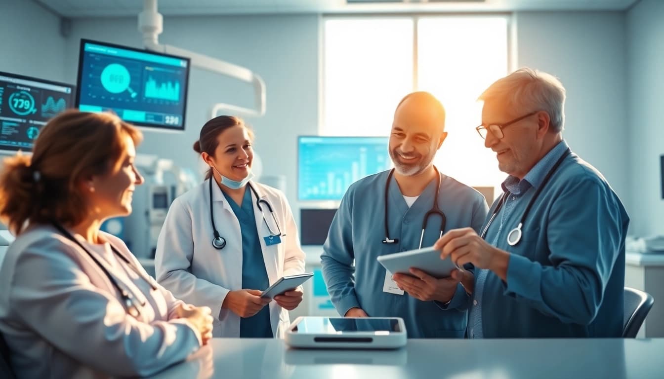 Showcase of digital health services by trevia.com in a professional healthcare setting.
