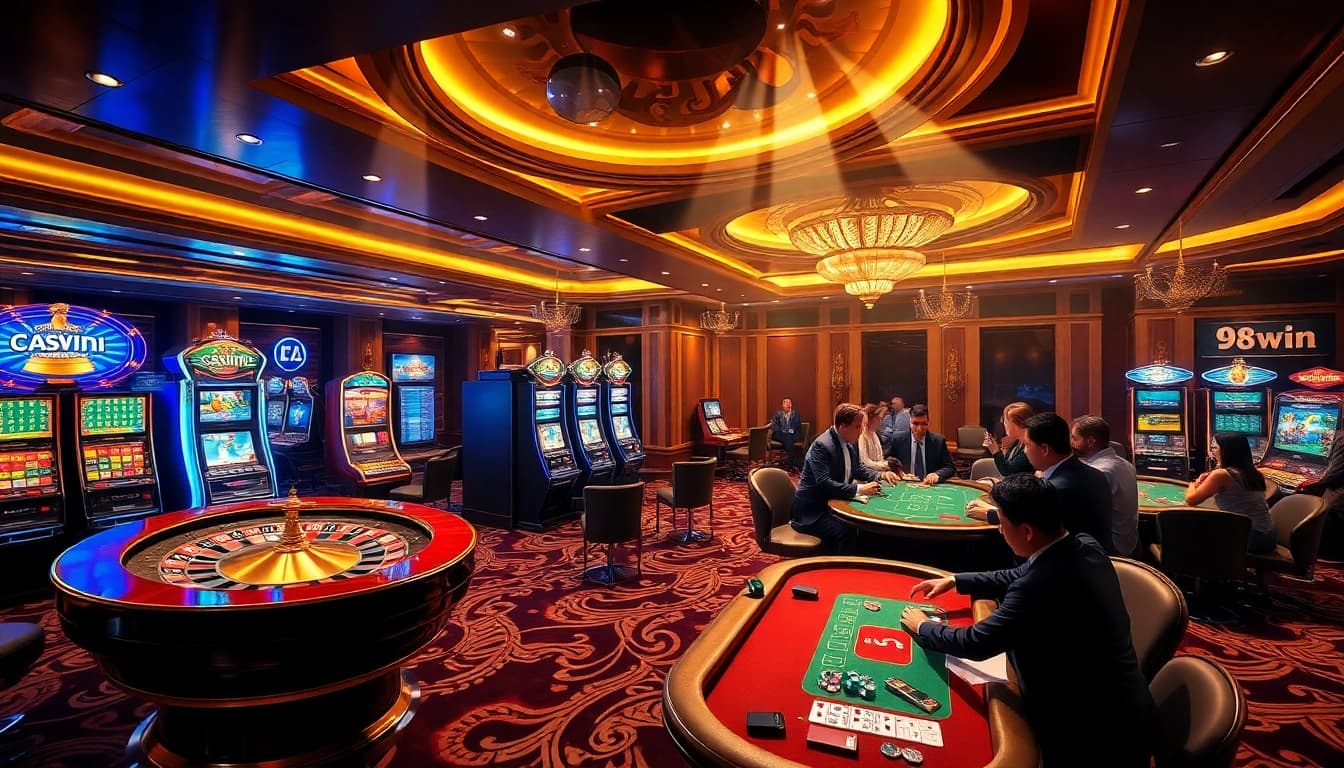 Experience the thrilling atmosphere of 98win's casino with dynamic games and winning strategies.
