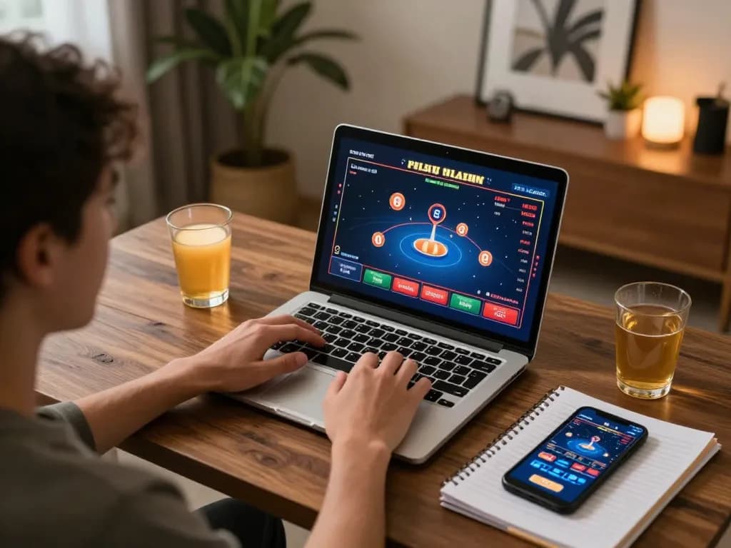 Engaging online gaming session at home showcasing hytw3339a platform.