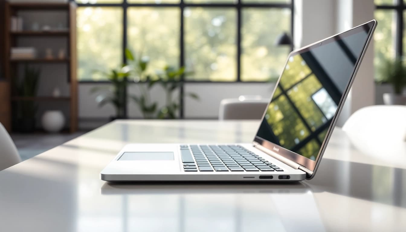 Uso del MacBook Pro 16 pulgadas en un entorno de trabajo moderno y profesional.