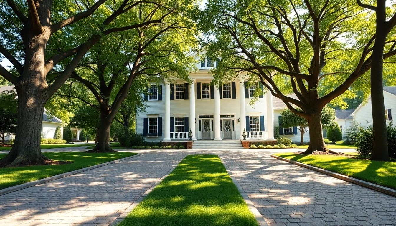 Front view of a colonial home new build construction featuring classic design and inviting details.