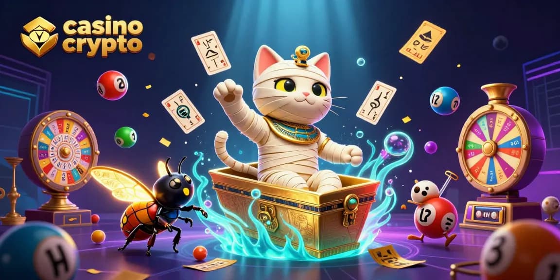 Gioca nei migliori casino con crypto con una mummia egiziana e uno scarabeo dorato.