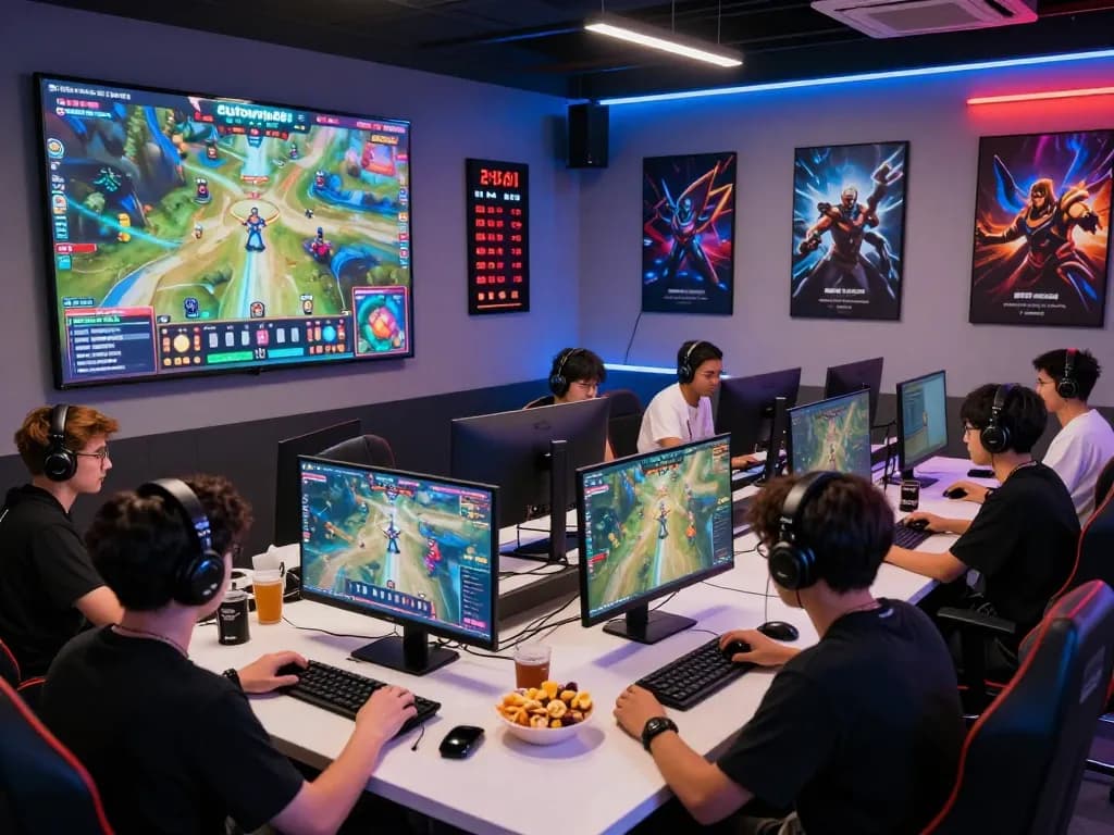 Players enjoying autowin88 platform in a vibrant gaming lounge atmosphere with modern design elements.