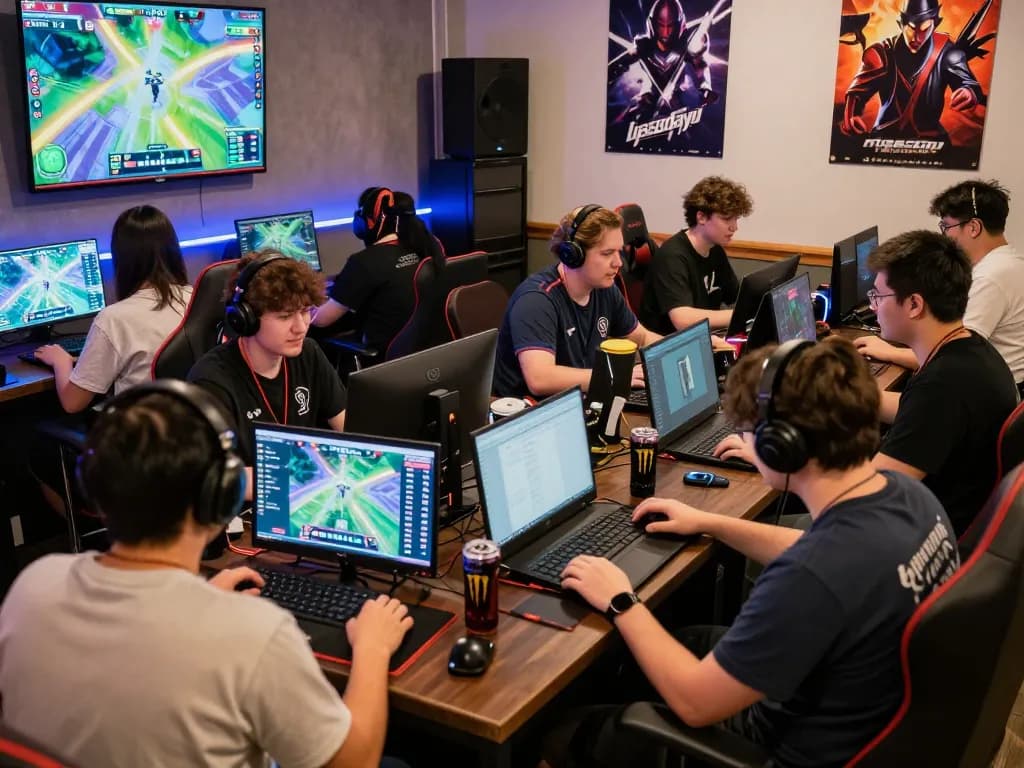 Players in a ligasedayu gaming tournament showcase excitement in a vibrant community setting.