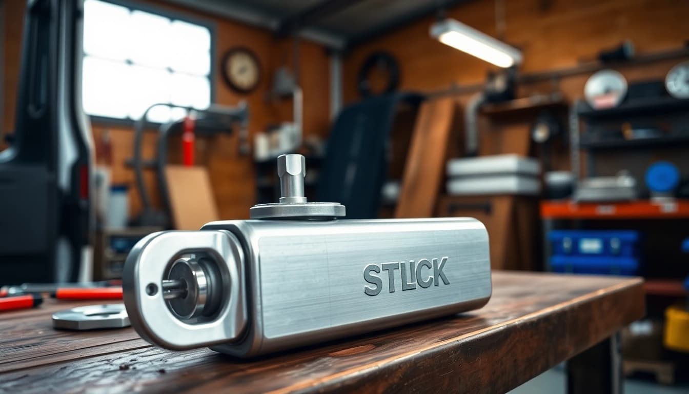 https://www.dakenlocks.com mostra un sistema di bloccaggio per furgoni con design robusto in una situazione professionale.