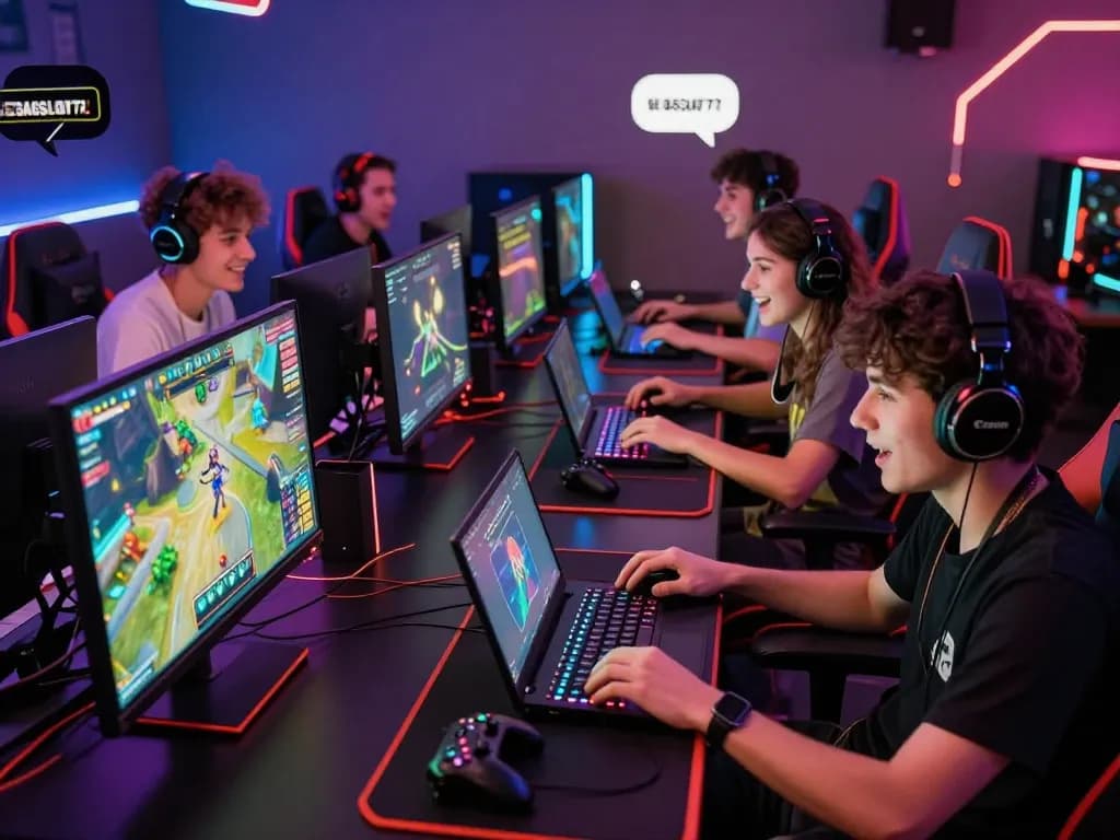Players enjoying online games at VEGASSLOT77 with exciting gameplay and vibrant atmosphere.