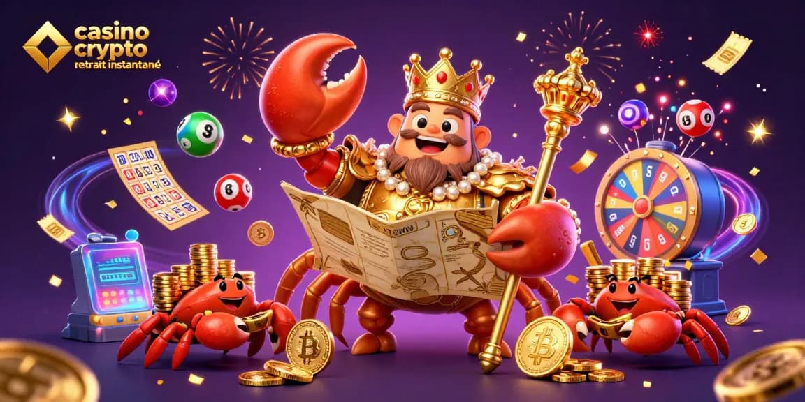 Experience instant winnings at casino crypto retrait instantané with vibrant game elements and a festive scene.