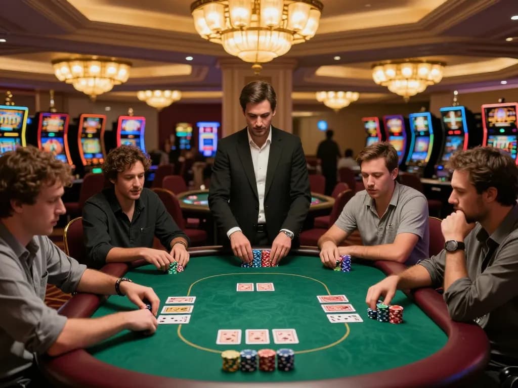 Engaged players at a poker table showcasing the exciting atmosphere of atq com gaming strategies.