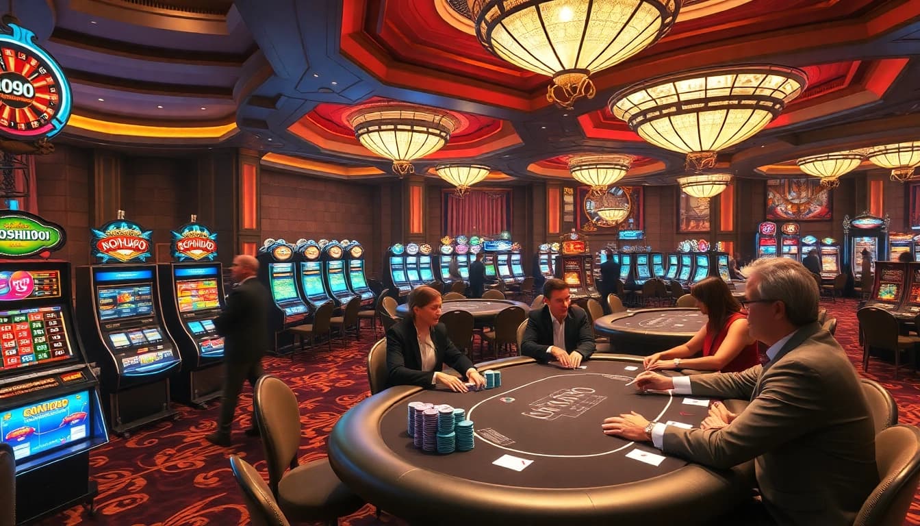 Experience thrilling gameplay with NOHU90's premier casino tables and vibrant slot machines.