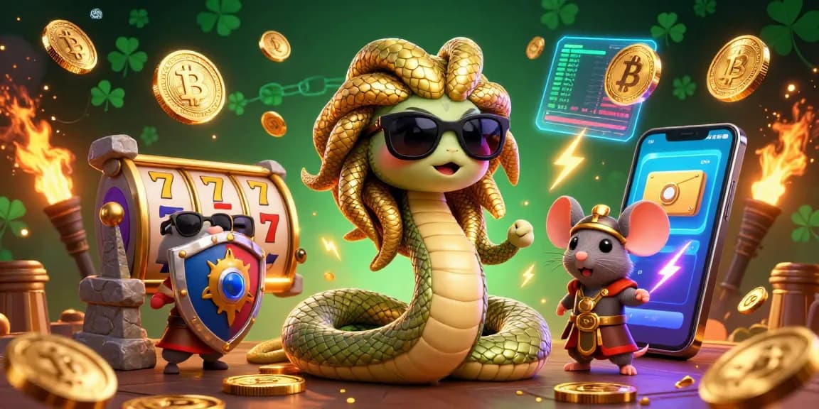 Spin the reels with slot depo 10rb in this vibrant, dynamic casino scene filled with gold coins and crypto elements.