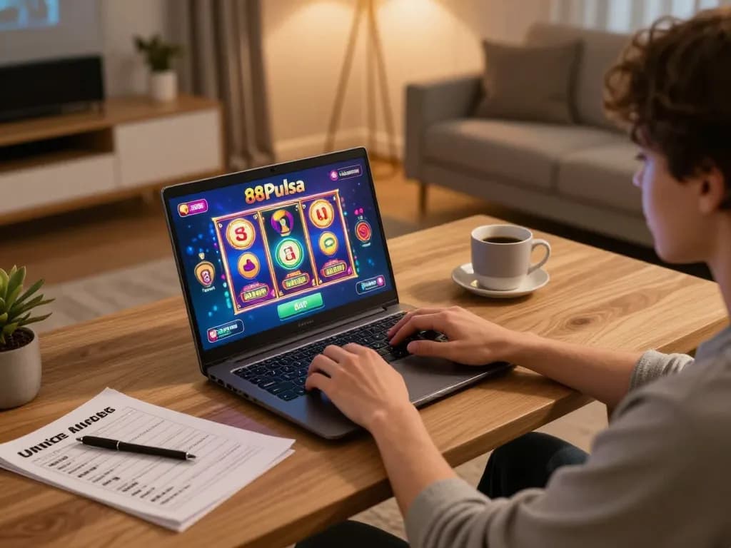 Rasakan permainan online dinamis di 88Pulsa dengan slot yang menarik dan kenyamanan rumah yang hangat.