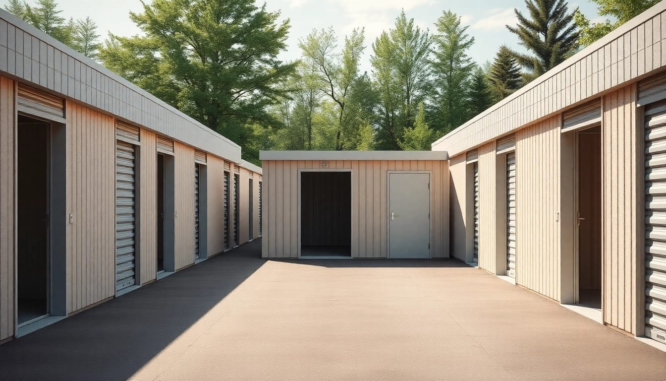 Cold Lake storage facilities showcasing well-maintained storage units surrounded by nature.