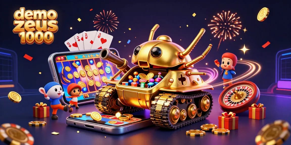 Experience the excitement of demo slot zeus 1000 with lively visuals of a miniature casino in a golden beetle tank.