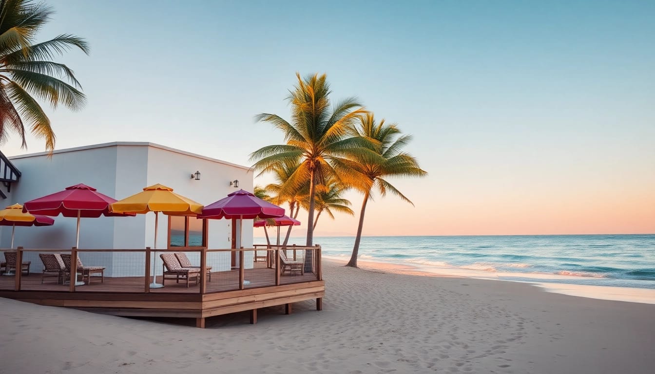 Relax and enjoy the coastal cabana with scenic beach views and inviting atmosphere.