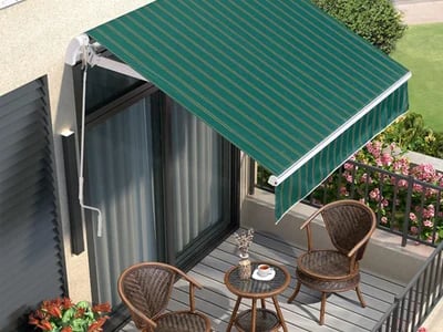 Markise 5m elektrisch als Sonnenschutzloesung von ADA-Wintergarten