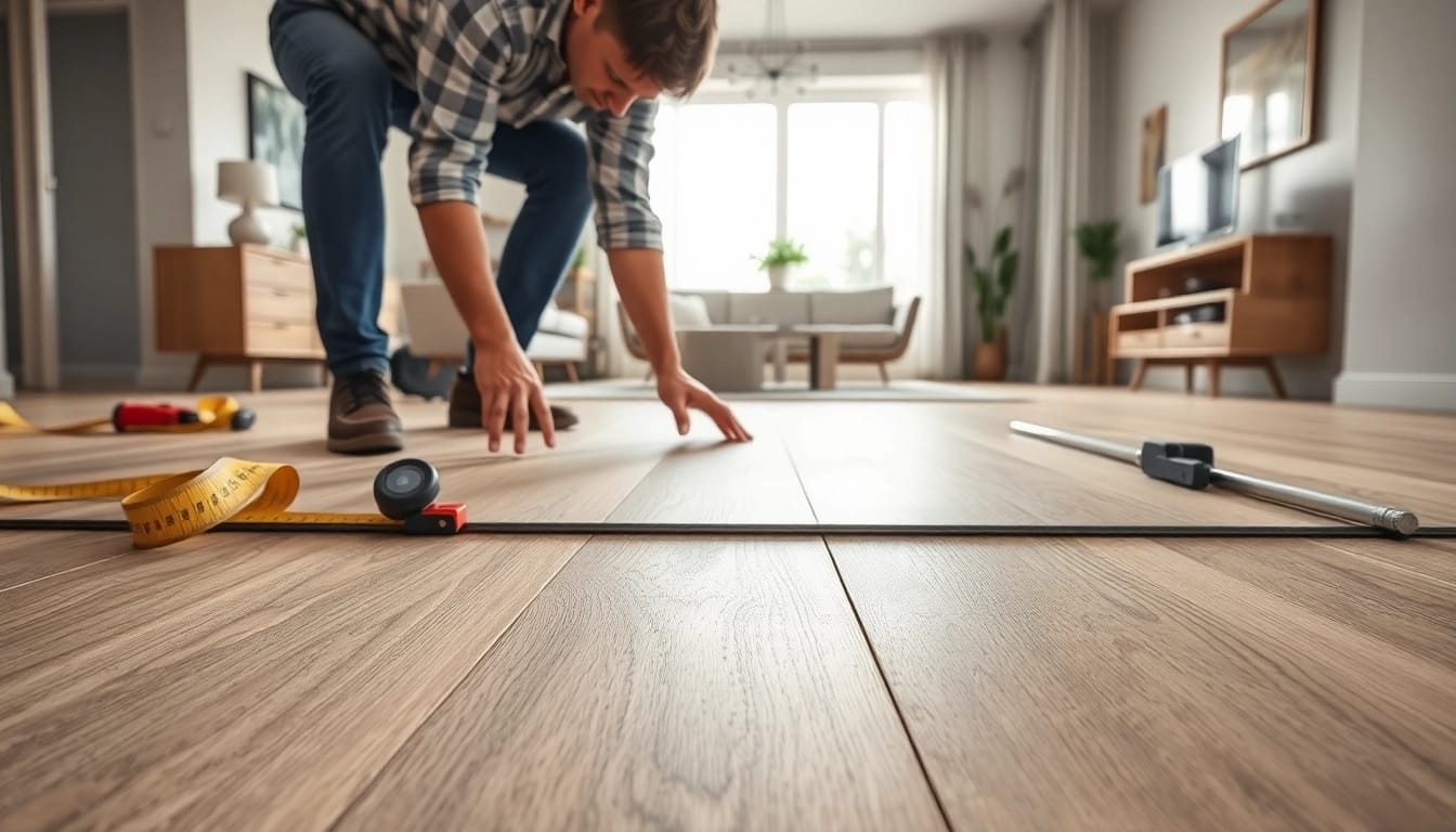See stunning lvp flooring near me installed in a bright, modern living room setting.