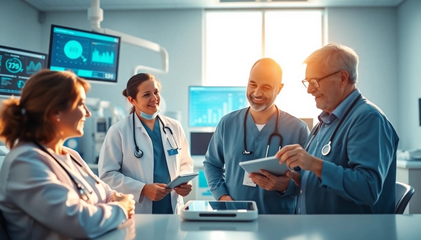 Showcase of digital health services by trevia.com in a professional healthcare setting.