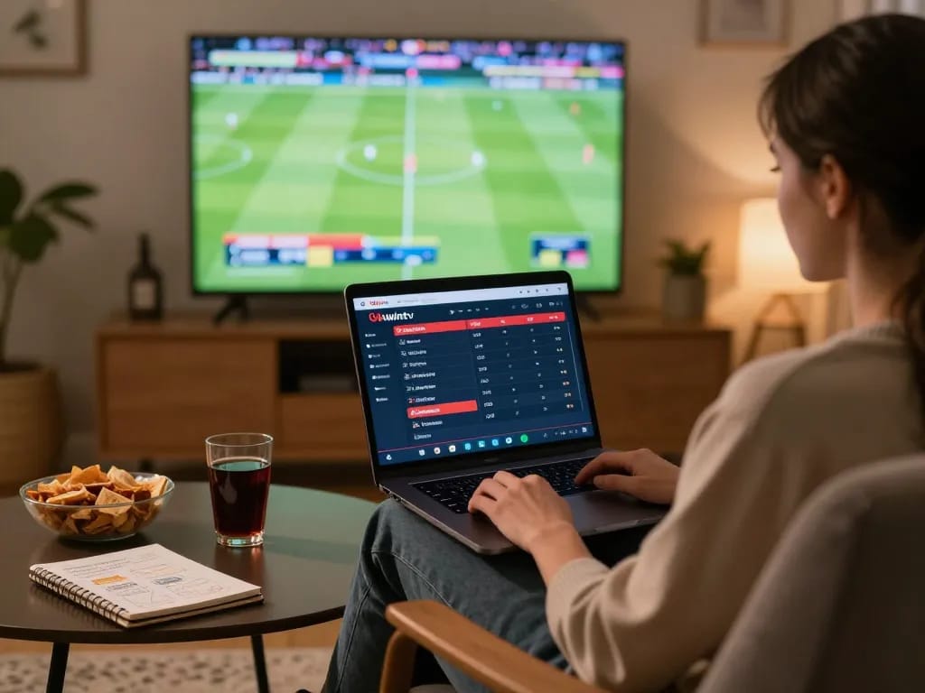 Experience the thrill of betting on Okwintv while watching live sports in a cozy home setting.