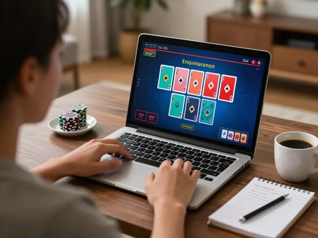 Engaging blackjack gameplay on 98win platform, showcasing strategic betting from home