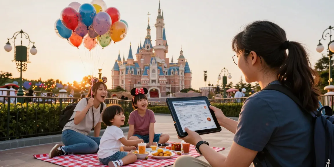 Disney travel agent CRM scene with advisor assisting a family at Disney, showcasing excitement and professionalism.