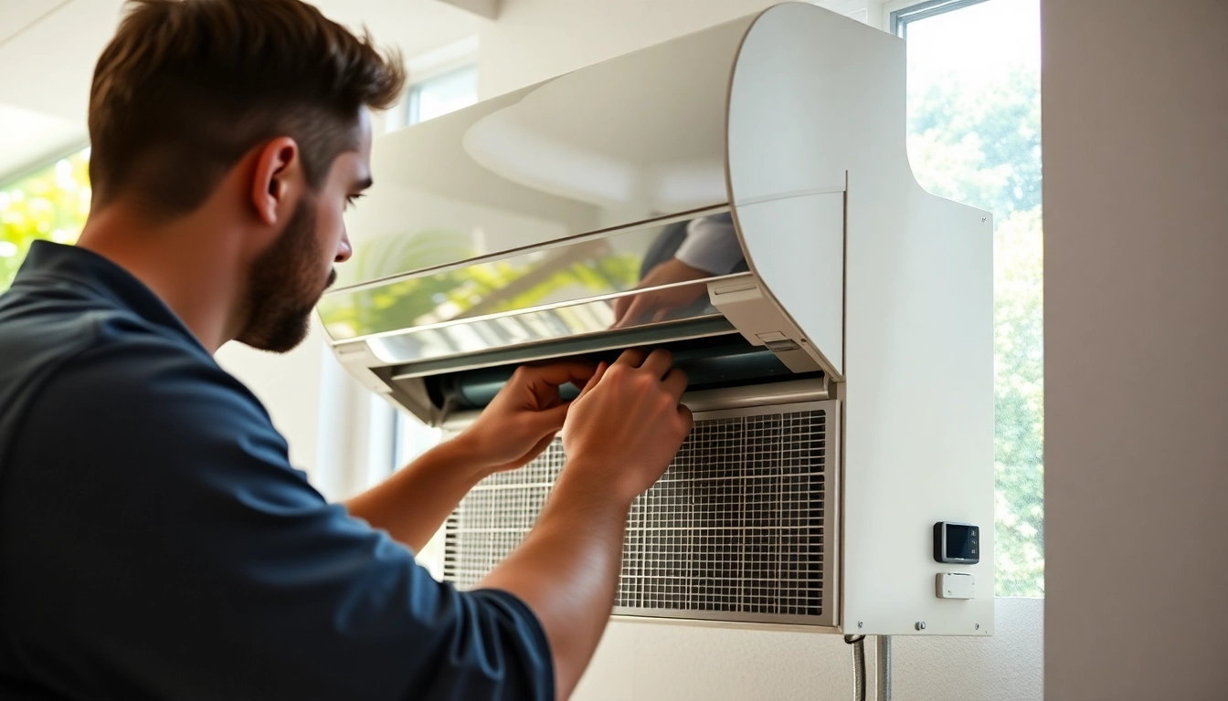 Technician installing an American Standard air conditioner, ensuring optimal performance in a home.