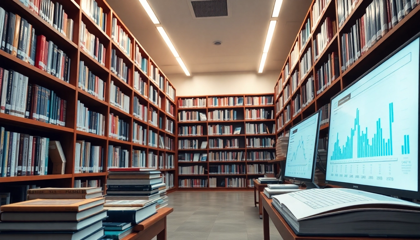 Maximize your understanding with visual information representation in a modern library.