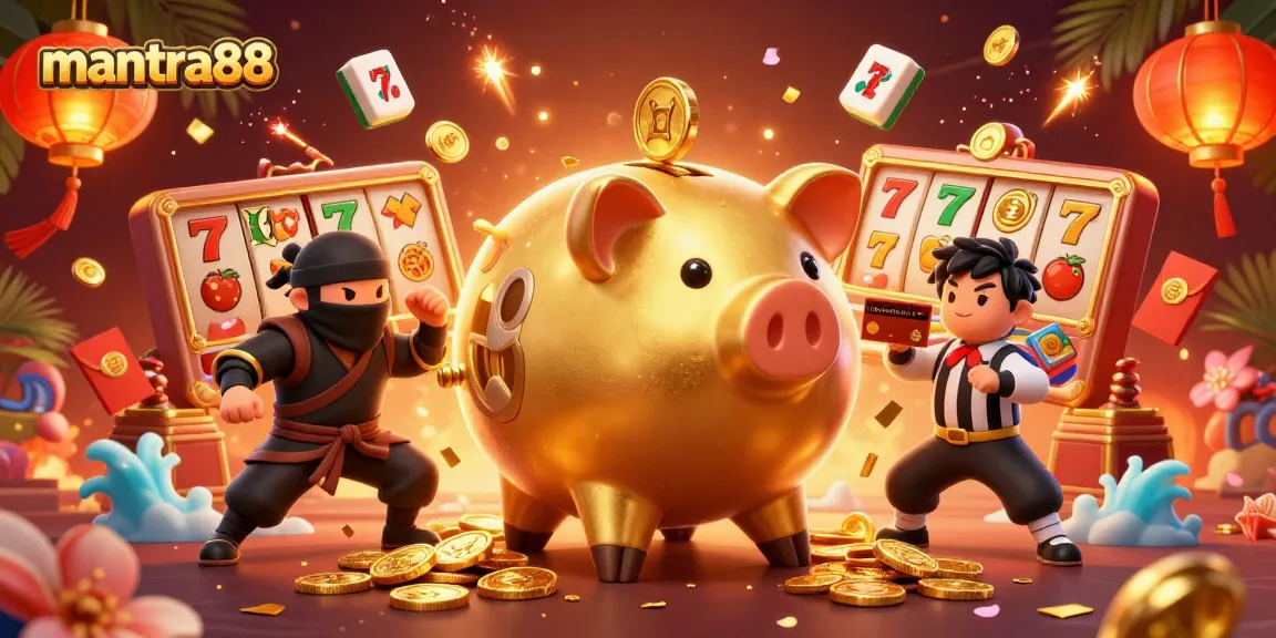 Join the fun with mantra88 as players win big in an energetic online casino scene featuring slot reels and vibrant symbols.