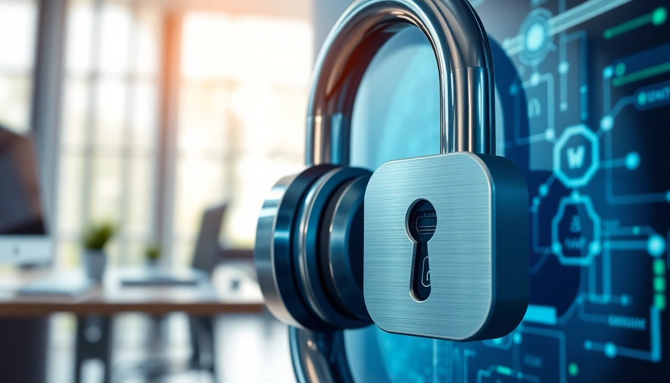 Freelock innovative mechanism in high-tech workspace, showcasing modern security features.