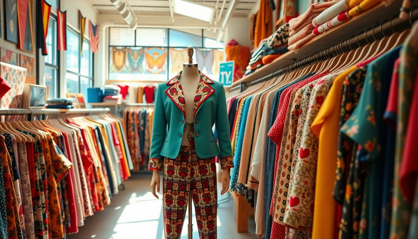 Explore unique thrift finds at https://thrift-vintage.com/ in a vibrant vintage clothing shop.