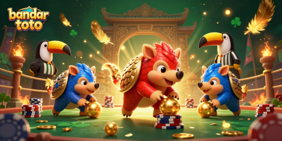 Experience the thrill of bandar toto with vibrant pangolins competing in a dynamic casino scene.