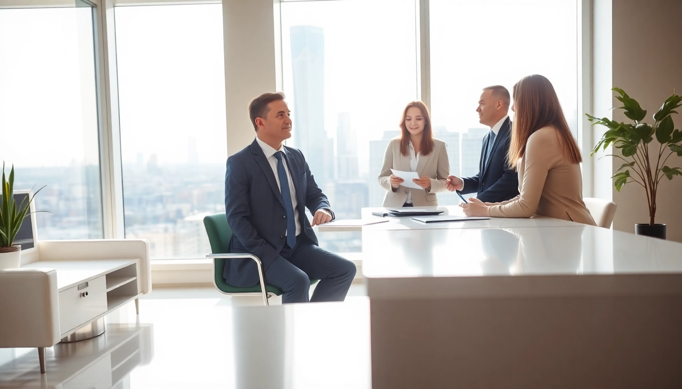 Tax Consultant in Kenya advising clients in a modern office setting.