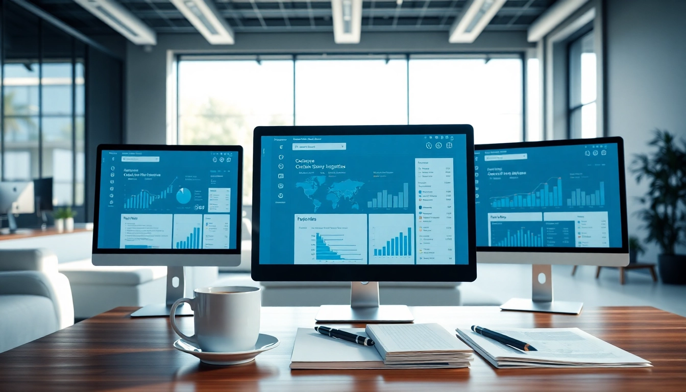 Streamlined interface of an enterprise search engine displayed on various devices, emphasizing data-driven analytics.