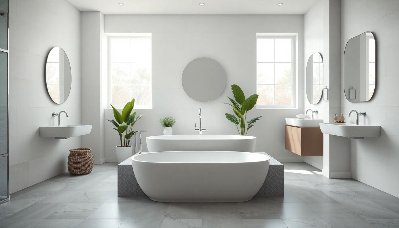 Explore a stunning bathroom remodel near me showcasing modern design and serene ambiance.