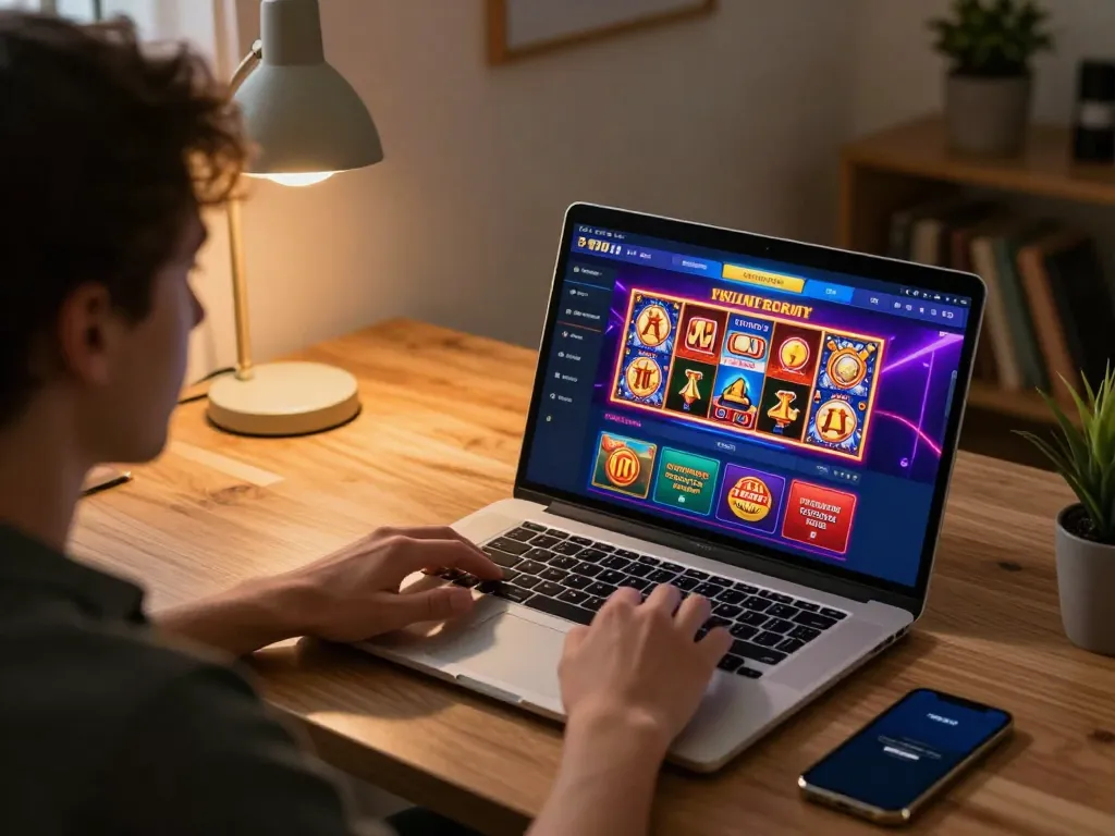 Engaged player exploring various options on 888now com online casino platform.
