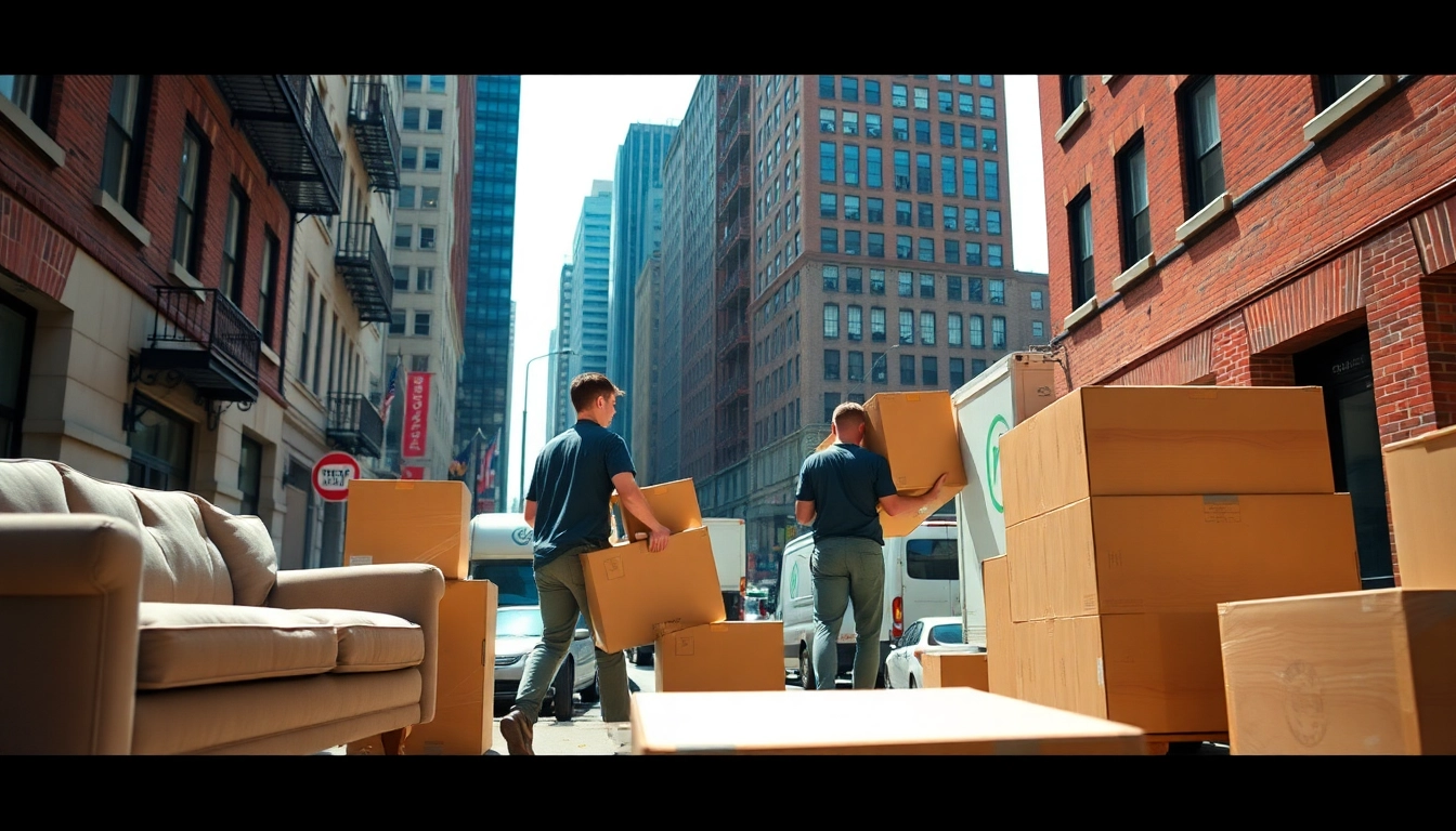 Expert boston moving company demonstrating seamless relocation service in a busy urban setting.