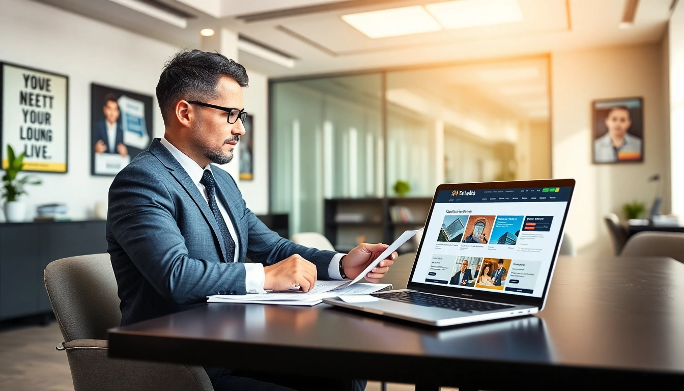 Engaging business professionals buy biz sell opportunities in an office environment.