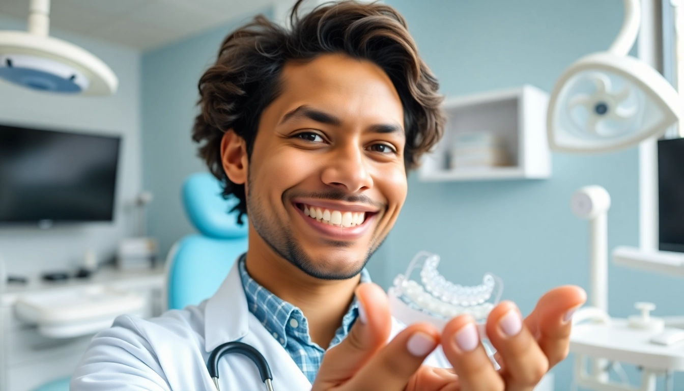 Clear aligners for adults Hawthorn showcased by a professional orthodontist in a modern clinic.