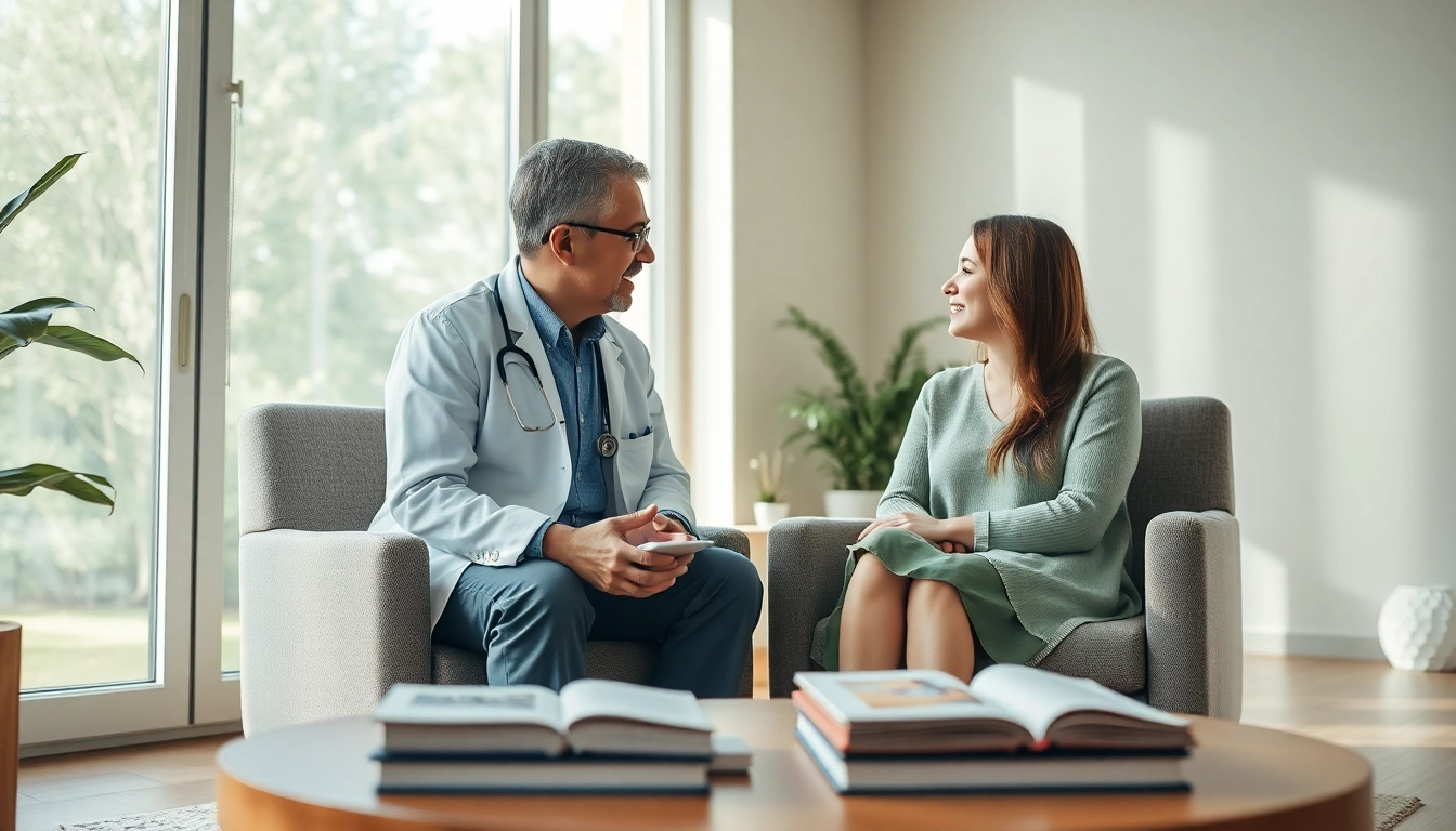 best psychiatrist in dubai consulting a patient in a calming office environment