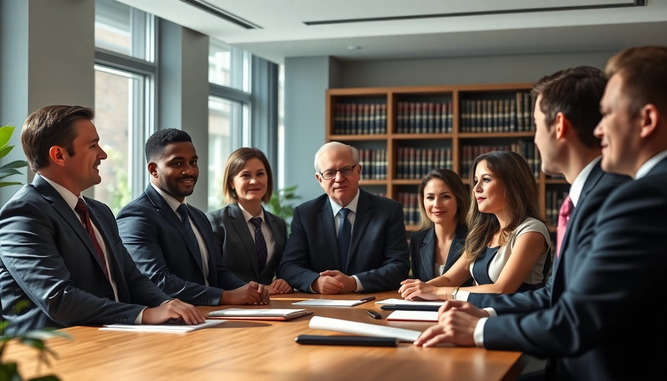 Engaging USA attorneys discussing legal strategies in a modern office environment.