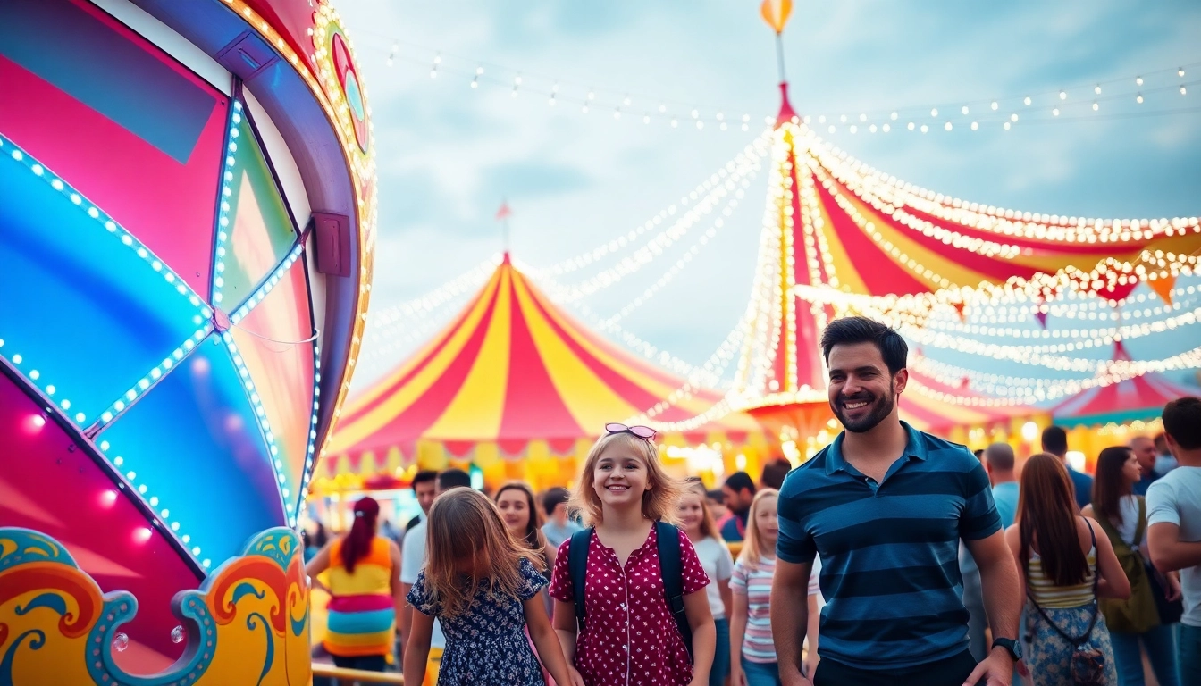 Experience the joy of a funfair for hire newcastle with vibrant rides and happy families.