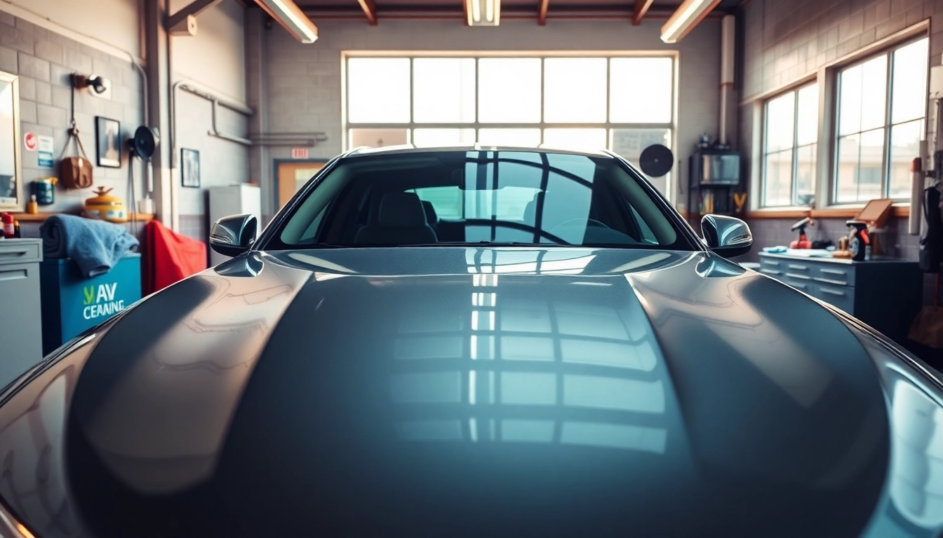 Experience the best car detailing Chattanooga TN with a vibrant vehicle in an inviting detail bay.