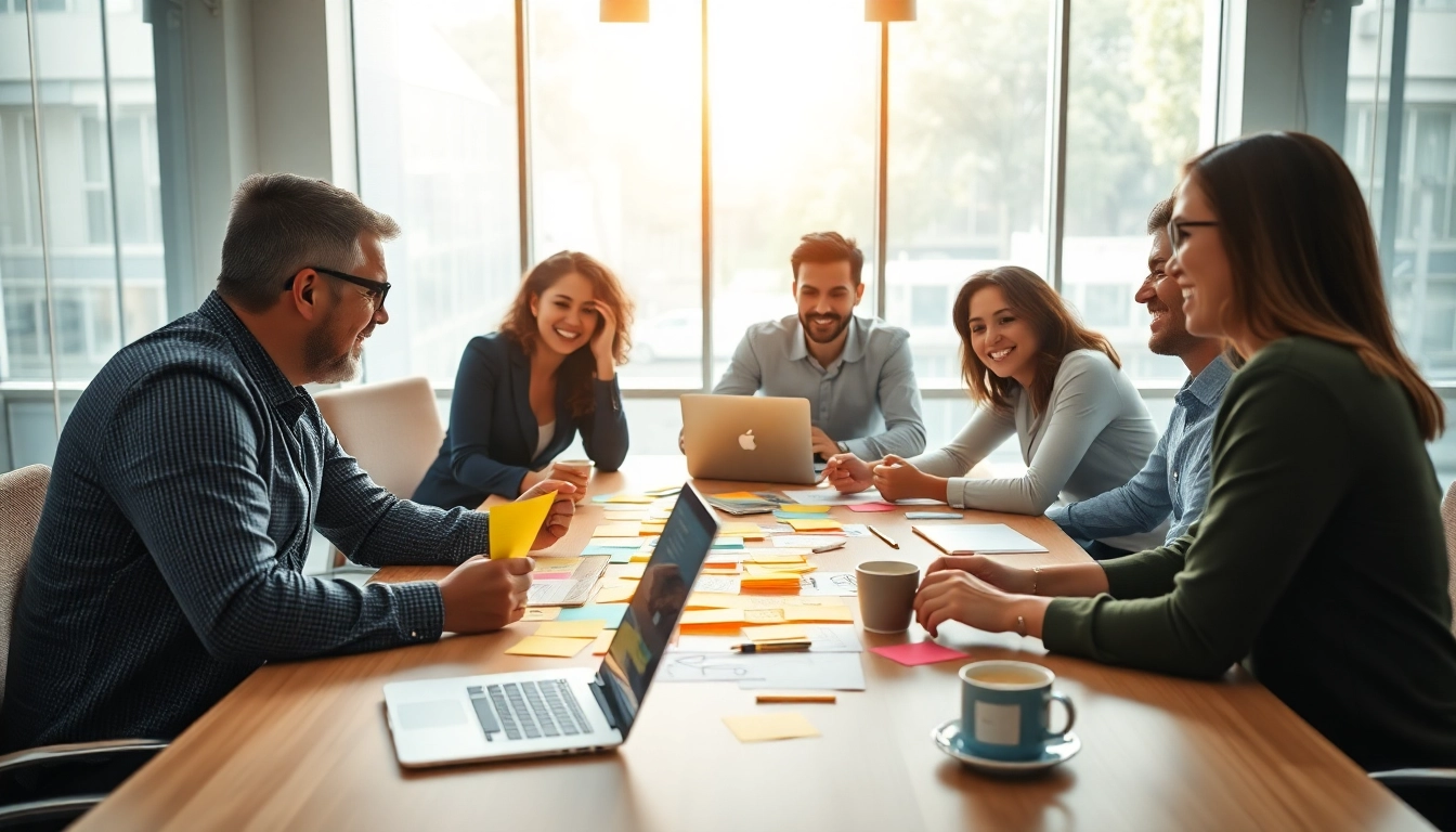 Enhancing Creative concept development through collaborative brainstorming in a vibrant office setting.
